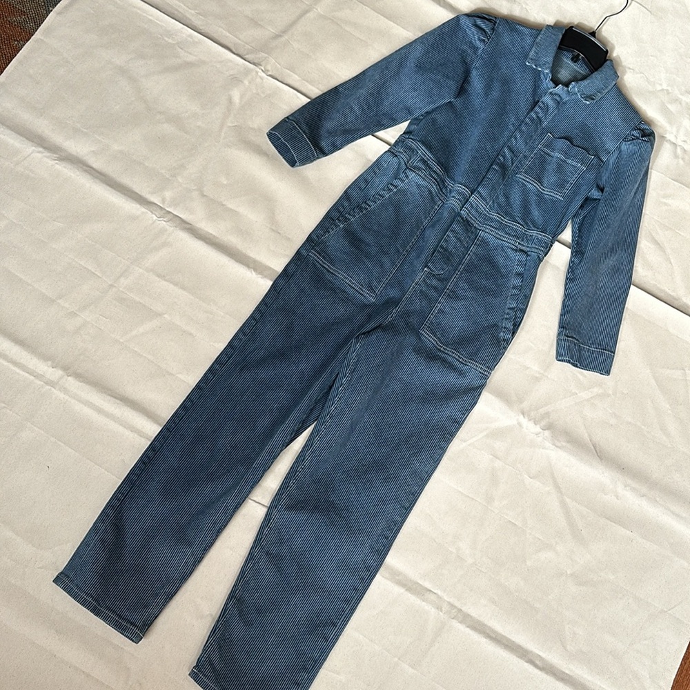 Seventy+mochi Lorna jumpsuit striped denim